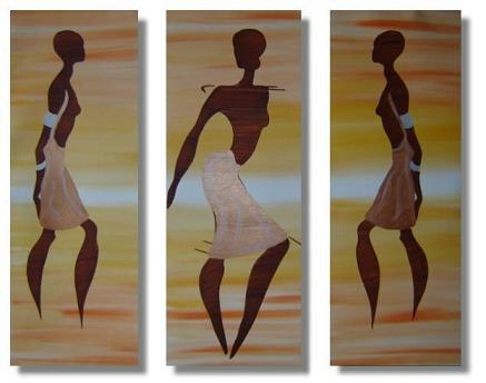 Dafen Oil Painting on canvas Africa girl -set221